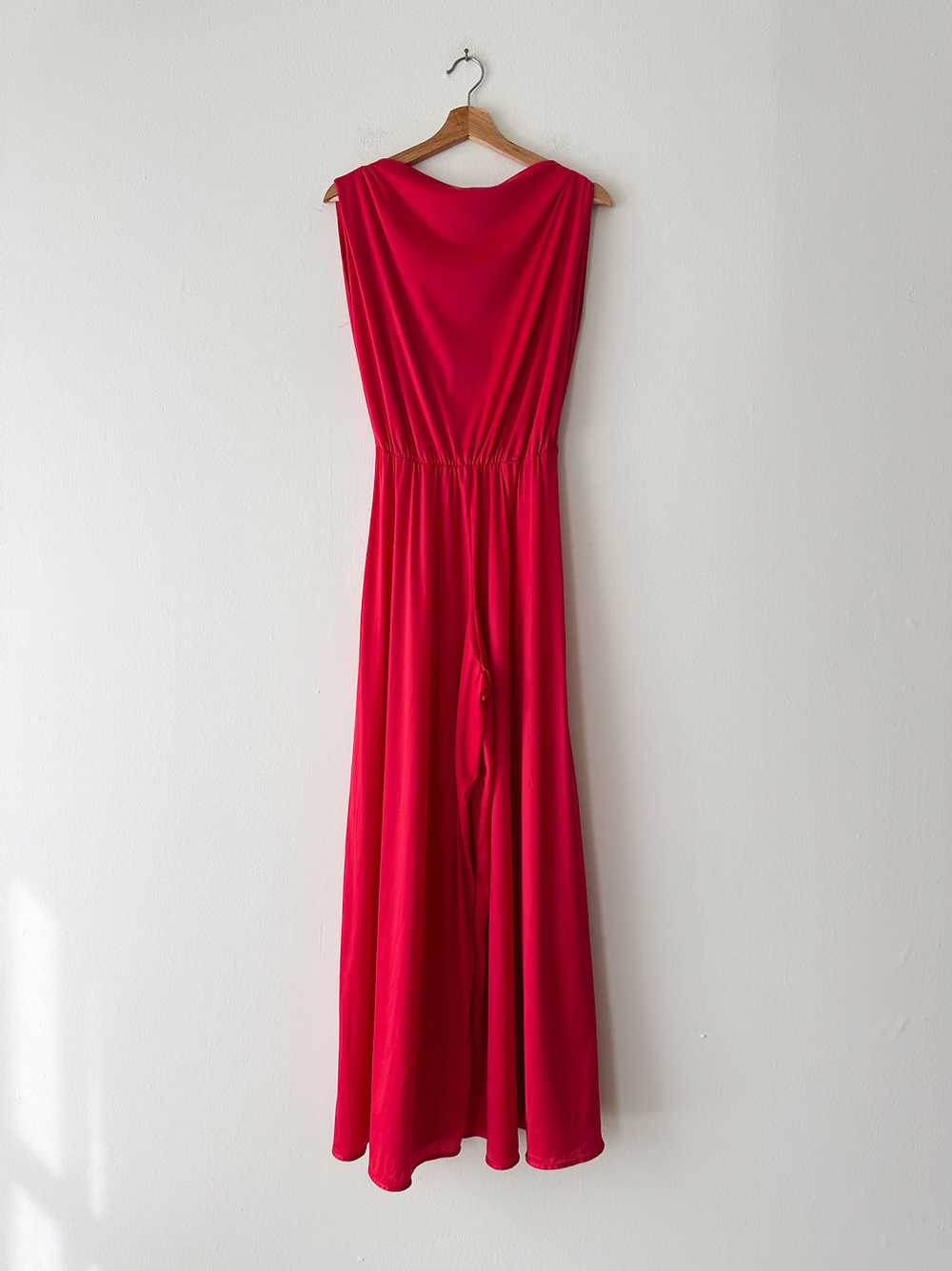 Red Wide Leg Jumpsuit - image 4