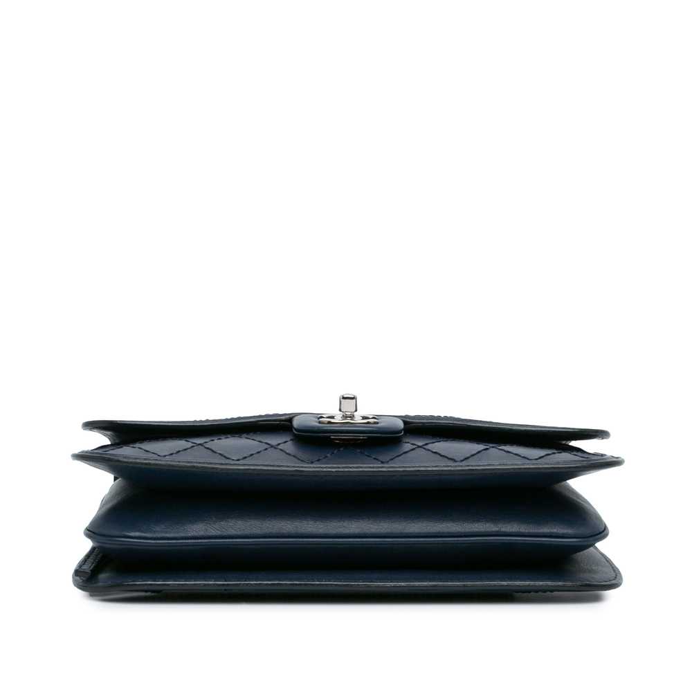 Blue Chanel Medium Stitched Calfskin Citizen Flap… - image 3