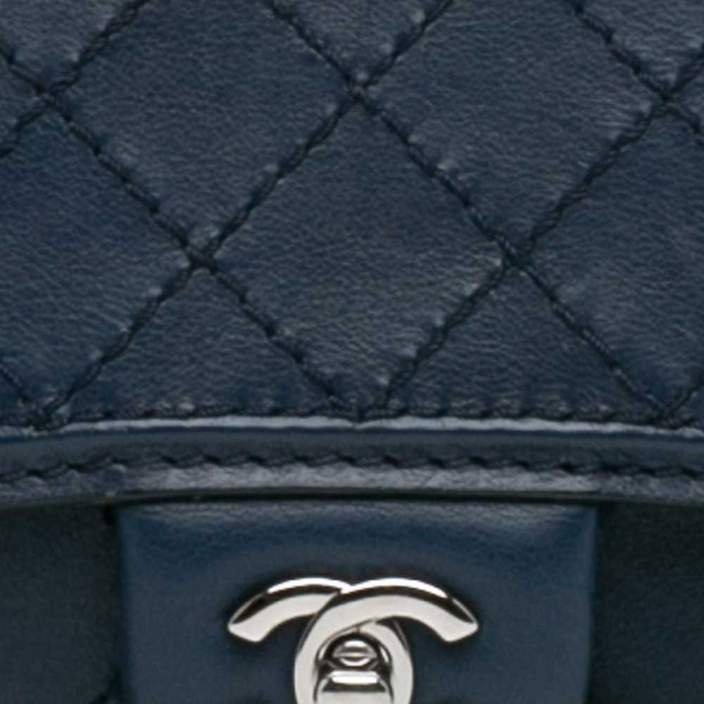 Blue Chanel Medium Stitched Calfskin Citizen Flap… - image 7