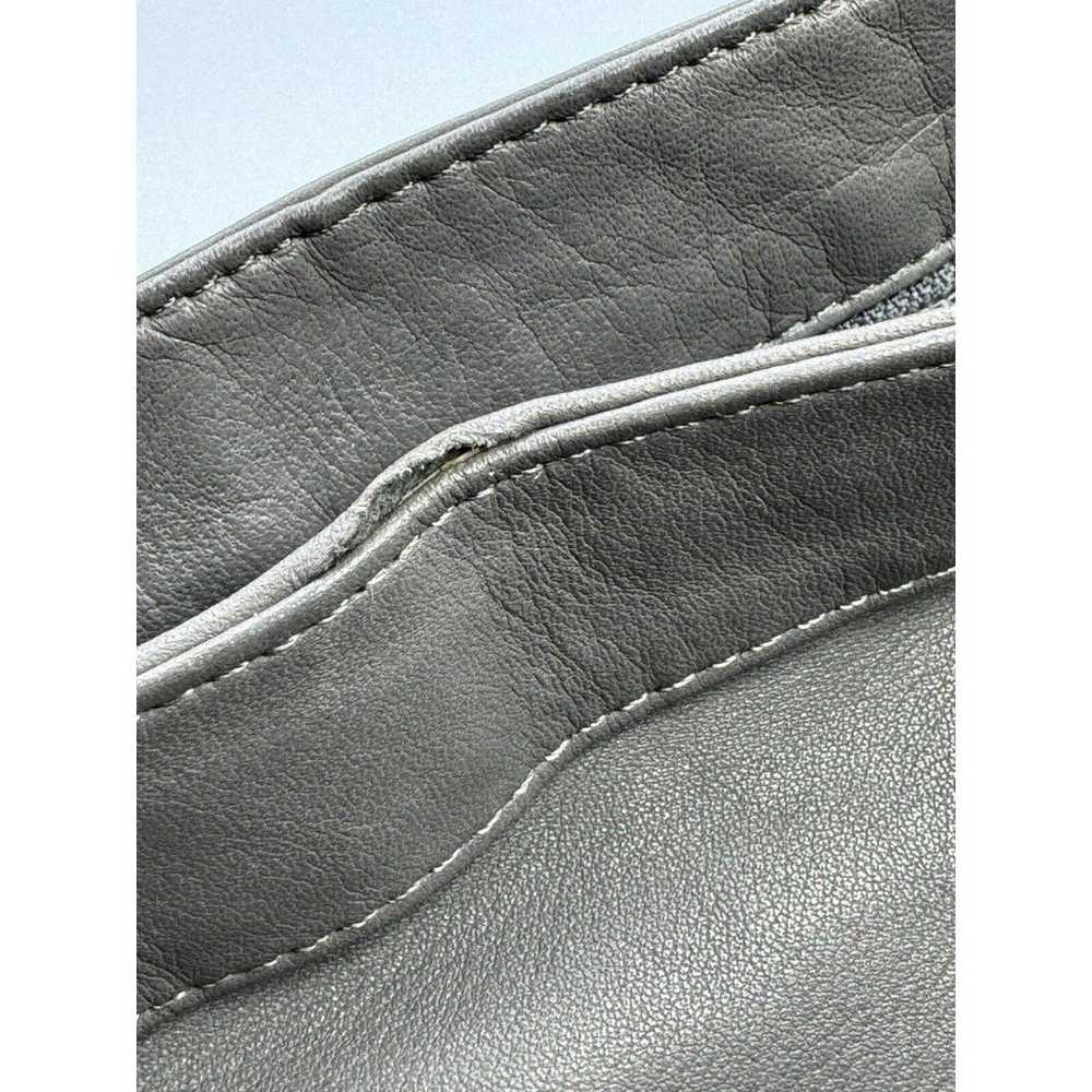 Brio! Vintage Soft Gray Leather Shoulder Slouchy … - image 12