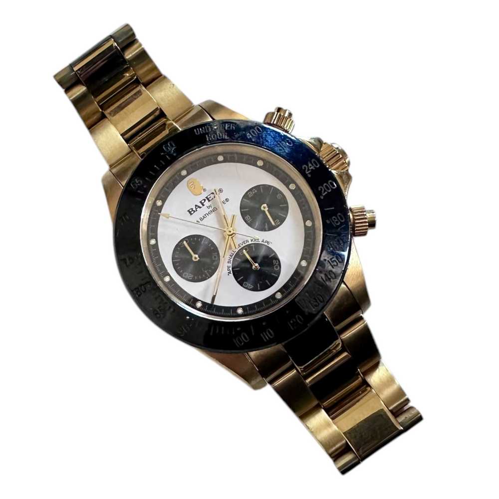 Bape Bapex Type 3 Gold Daytona Watch - image 1