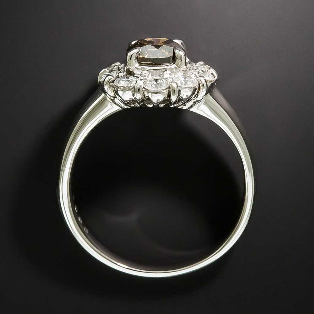 Fancy Brown 1.03 Carat Diamond Halo Ring - image 3