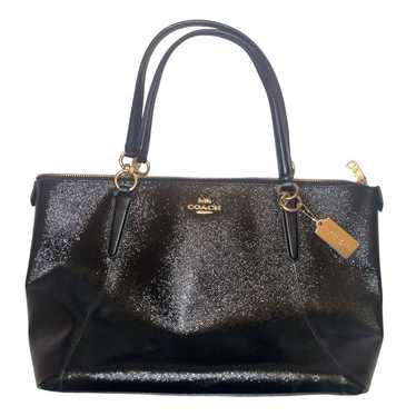 Black Leather Coach Tote Purse