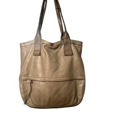 HOBO INTERNATIONAL Large Mushroom Gray Leather Tot