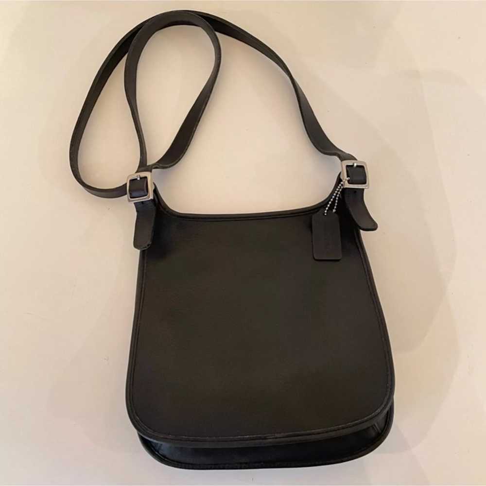 Vintage Coach black leather crossbody - image 3