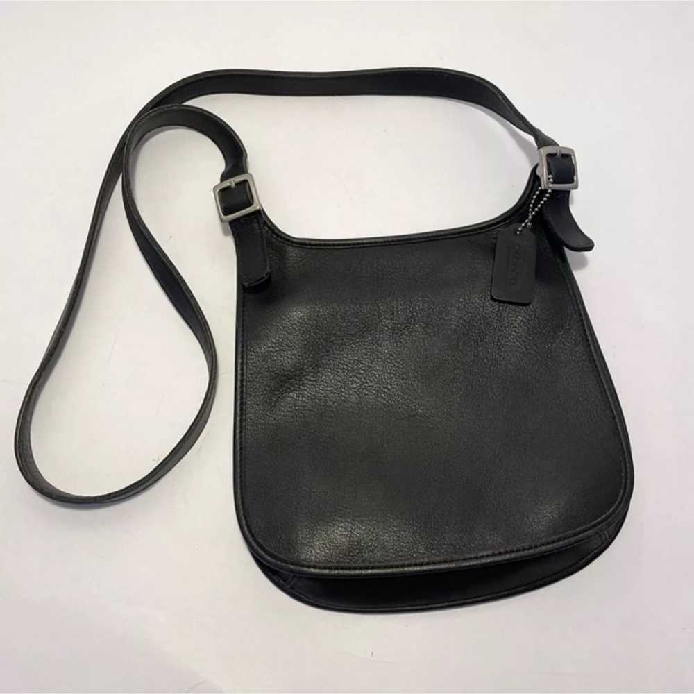 Vintage Coach black leather crossbody - image 4