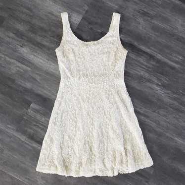 Designer Cream Lace Detailed Babydoll Mini - image 1