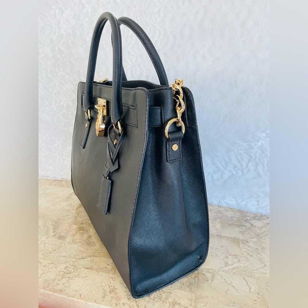 Michael Kors Hamilton black tote/shoulder bag sat… - image 5