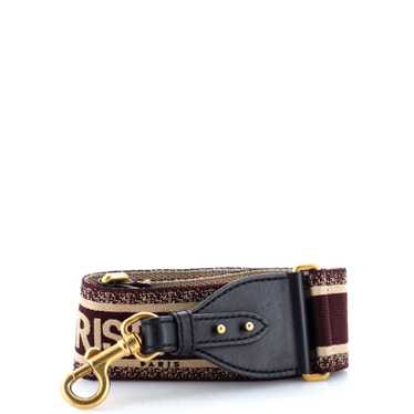 Christian Dior Logo Shoulder Strap Embroidered Can