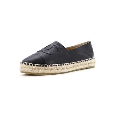 CHANEL Women's CC Cap Toe Espadrilles Leather