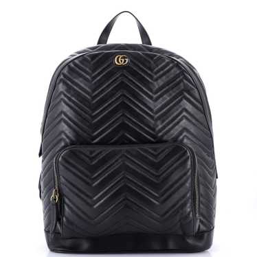 GUCCI GG Marmont Pocket Backpack Matelasse Leather