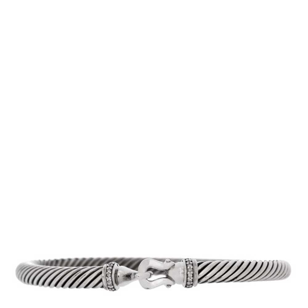 DAVID YURMAN Sterling Silver Diamond 5mm Cable Bu… - image 1