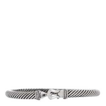 DAVID YURMAN Sterling Silver Diamond 5mm Cable Bu… - image 1