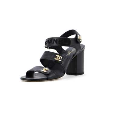 CHANEL Women's Turnlock CC Logo Heeled Sandals Lea