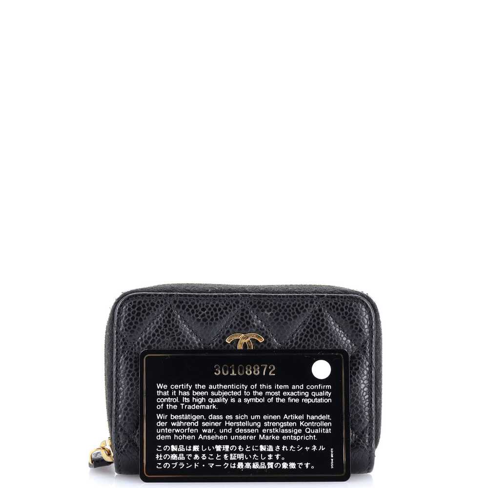 CHANEL CC Zip Coin Purse Quilted Caviar Small - image 2