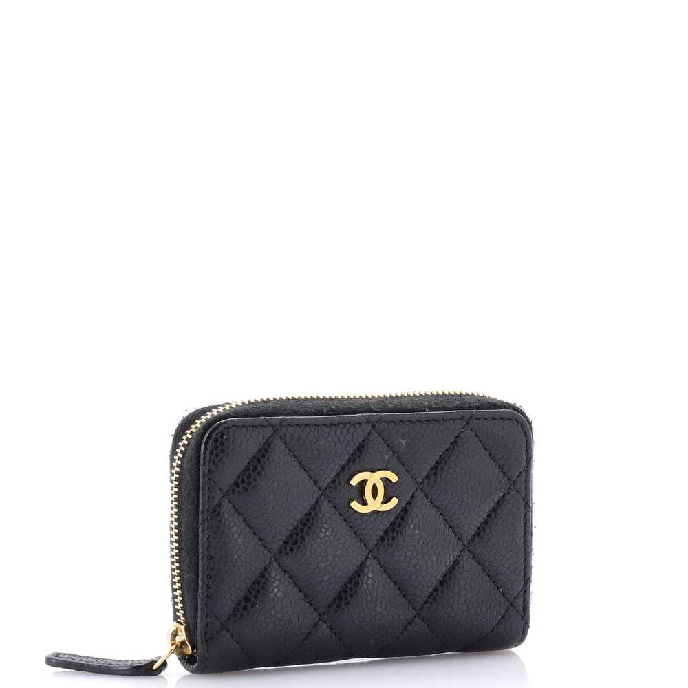 CHANEL CC Zip Coin Purse Quilted Caviar Small - image 3