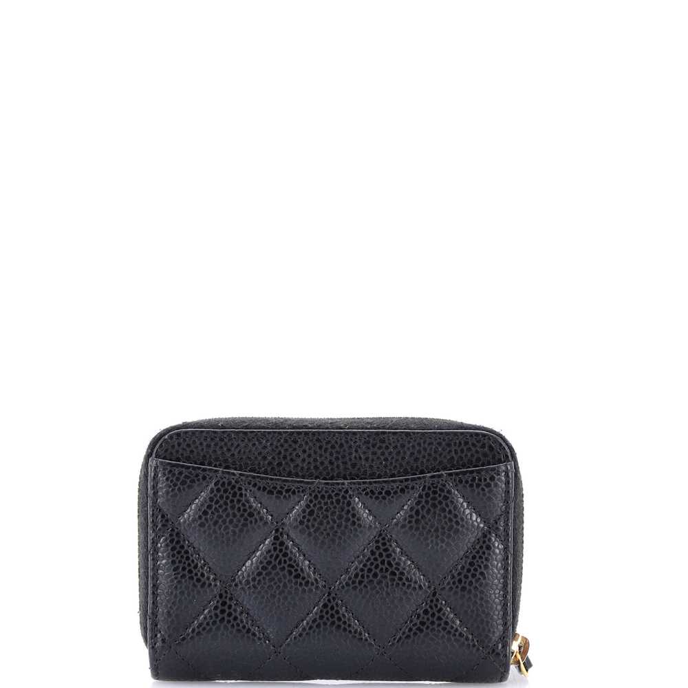 CHANEL CC Zip Coin Purse Quilted Caviar Small - image 4