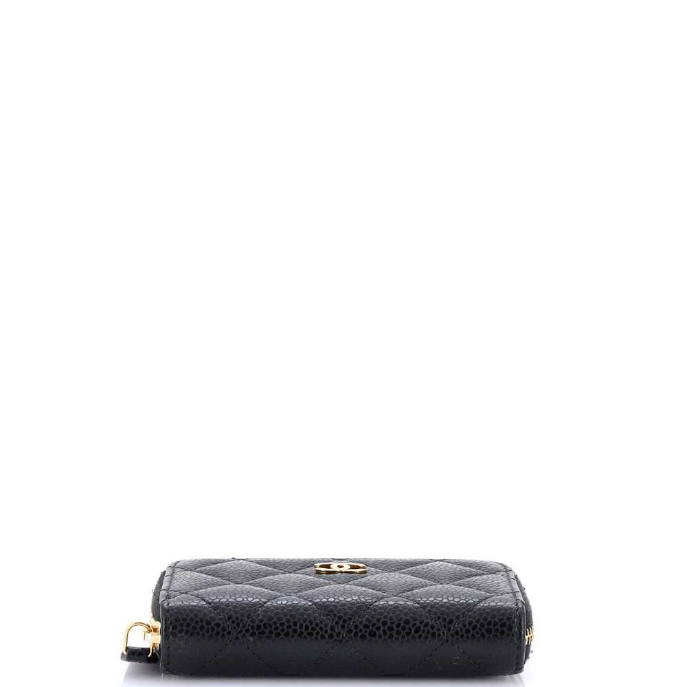 CHANEL CC Zip Coin Purse Quilted Caviar Small - image 5