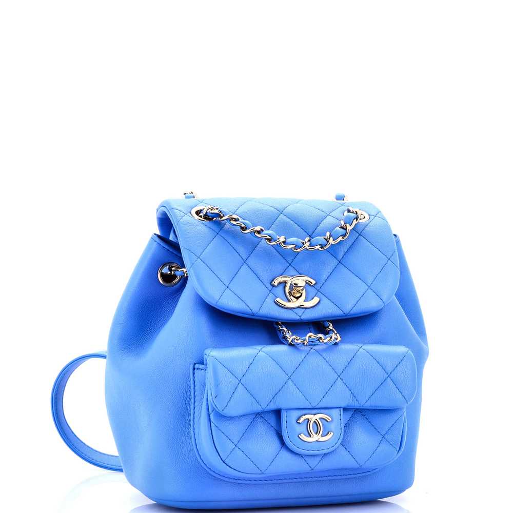 CHANEL Duma Drawstring Backpack Quilted Leather S… - image 2