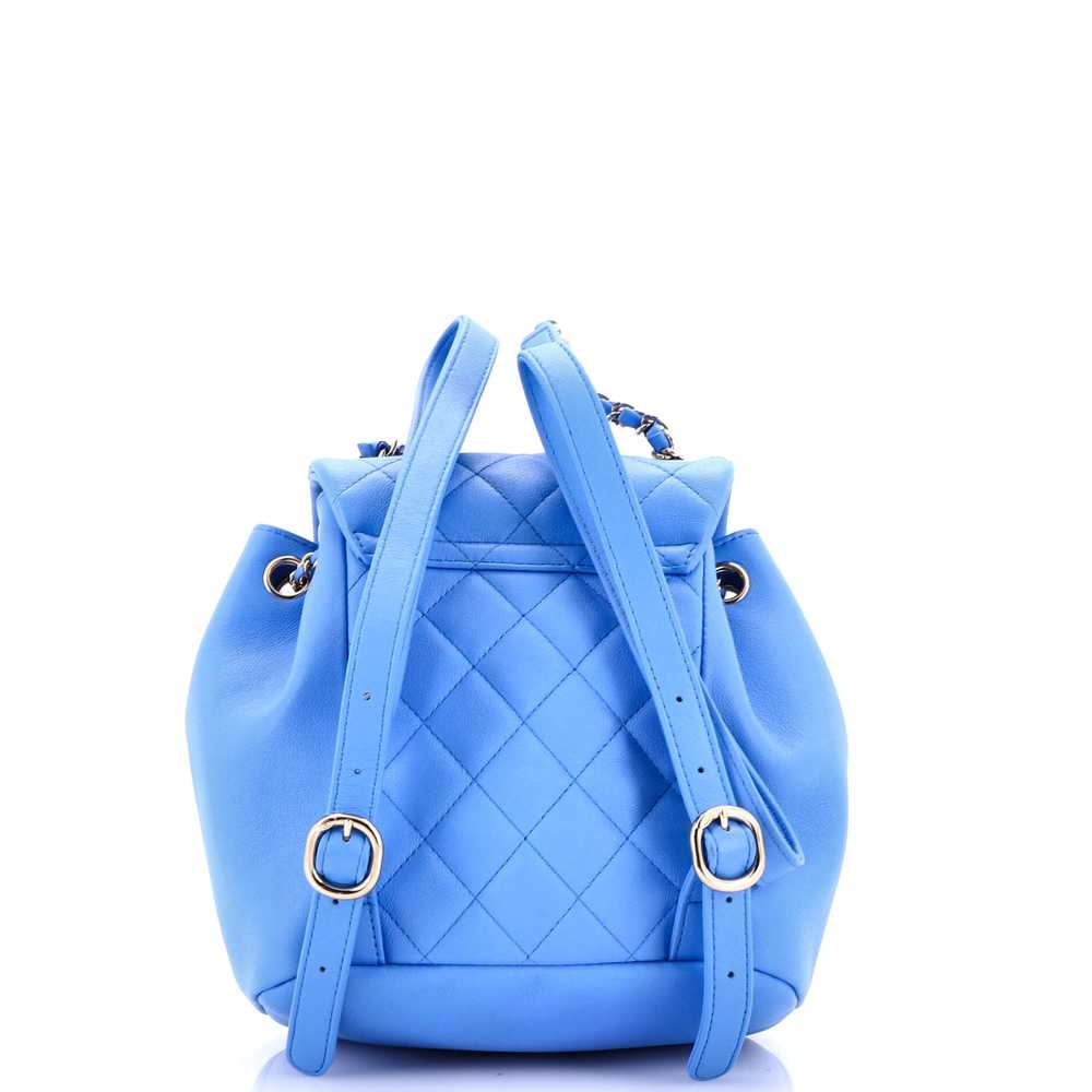 CHANEL Duma Drawstring Backpack Quilted Leather S… - image 3