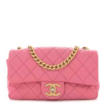 CHANEL Lambskin Resin Quilted Mini Rectangular Pe… - image 1