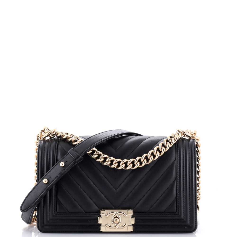 CHANEL Boy Flap Bag Chevron Calfskin Old Medium - image 1