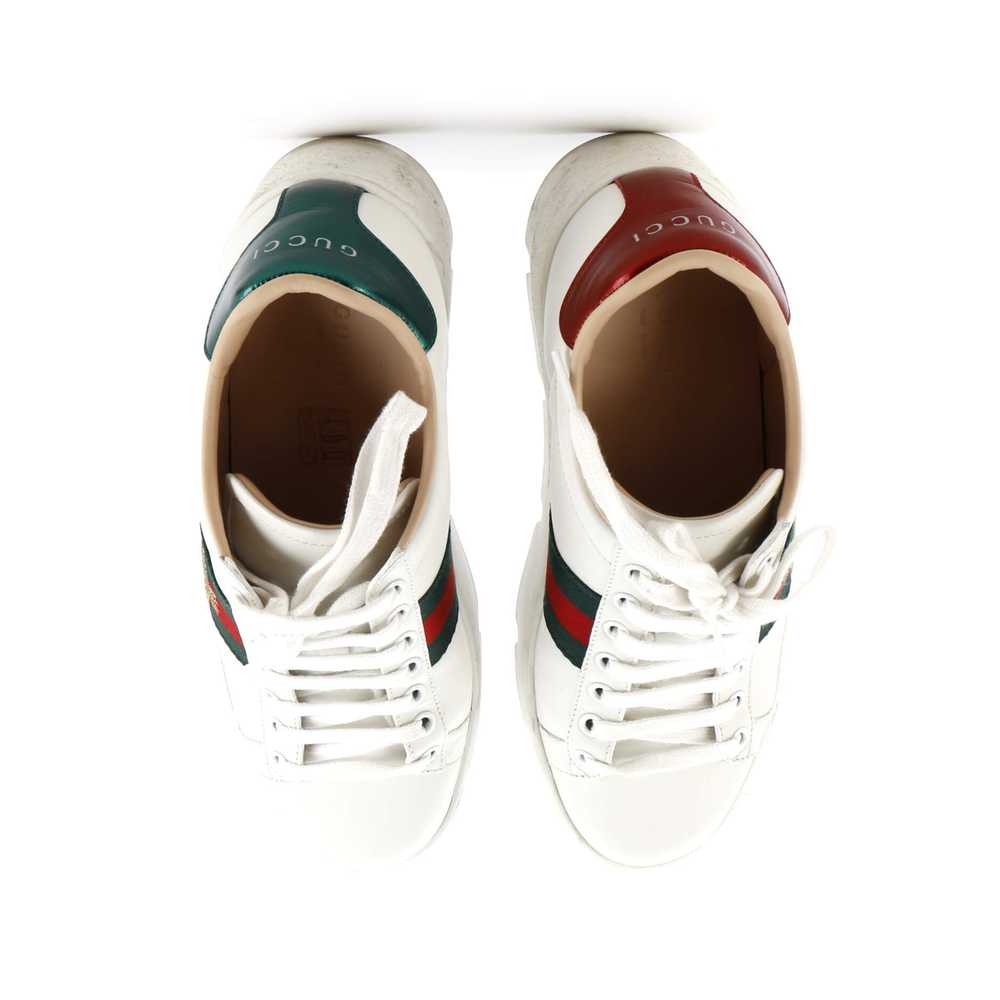 GUCCI Women's Ace Web Platform Sneakers Leather - image 2