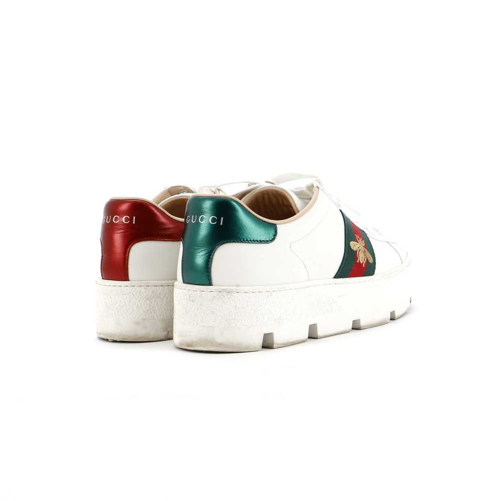 GUCCI Women's Ace Web Platform Sneakers Leather - image 3