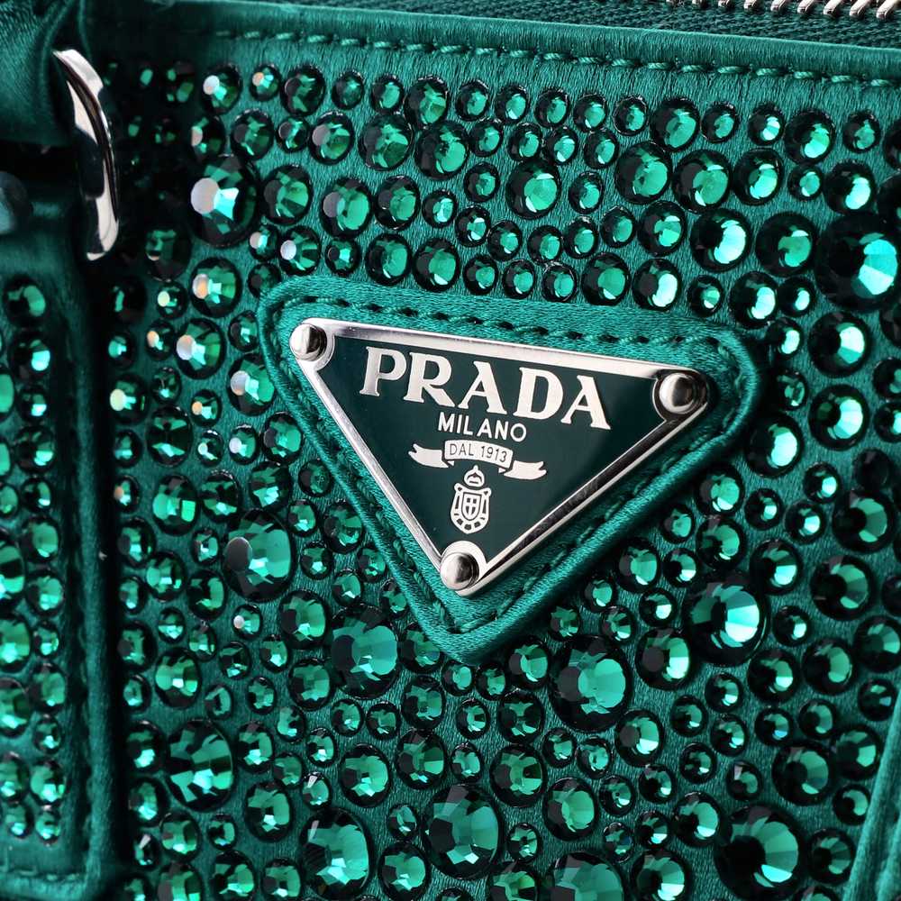 PRADA Galleria Double Zip Tote Crystal Embellishe… - image 6