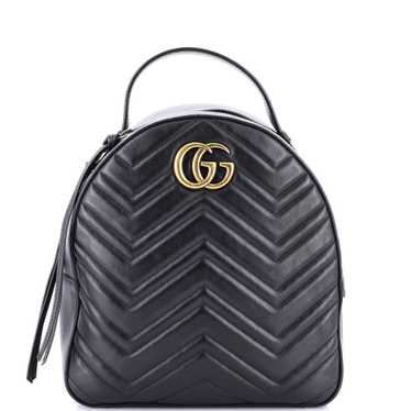 GUCCI GG Marmont Backpack Matelasse Leather Small