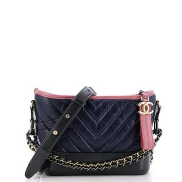 CHANEL Gabrielle Hobo Chevron Aged Calfskin Small