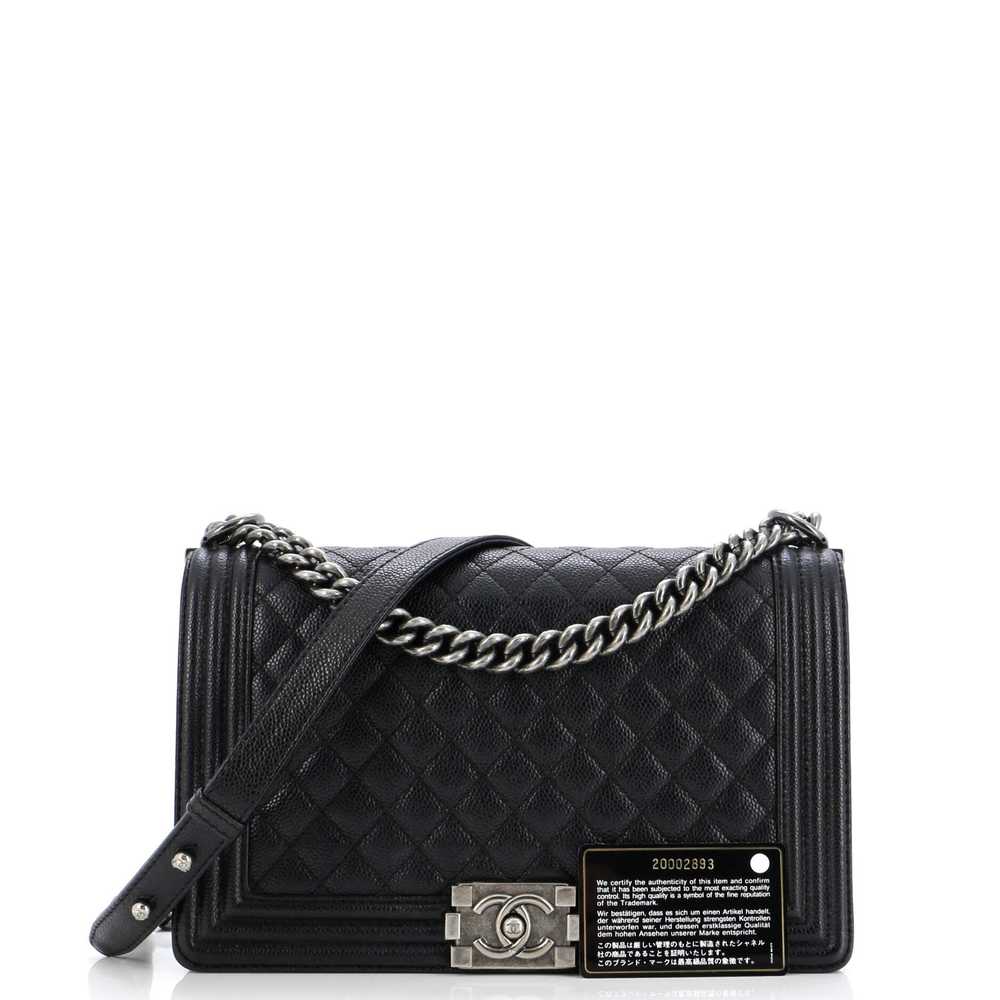 CHANEL Boy Flap Bag Quilted Caviar New Medium - image 2