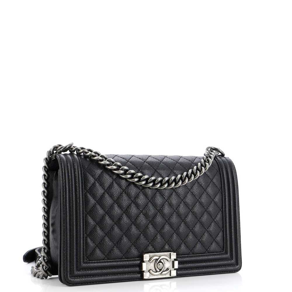 CHANEL Boy Flap Bag Quilted Caviar New Medium - image 3