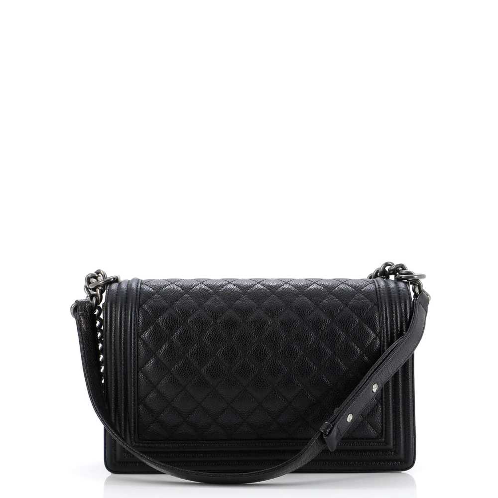 CHANEL Boy Flap Bag Quilted Caviar New Medium - image 4