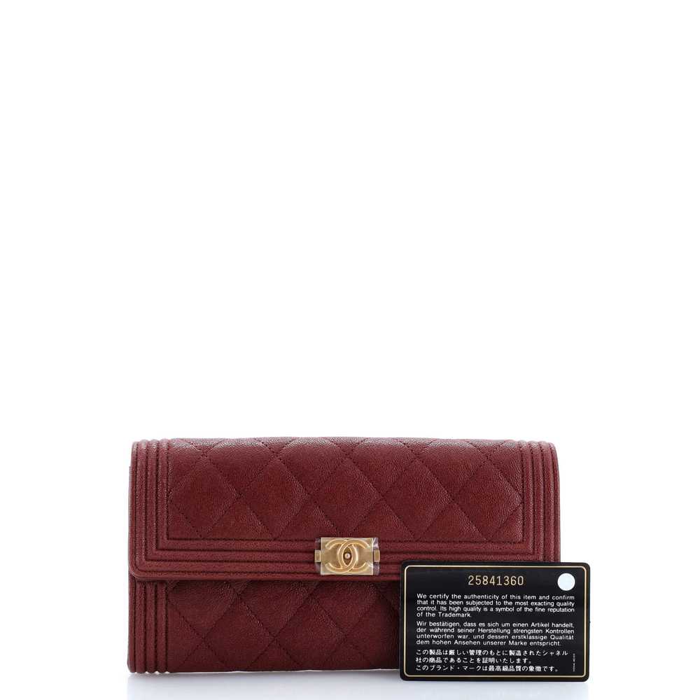 CHANEL Boy Flap Wallet Quilted Caviar Long - image 2