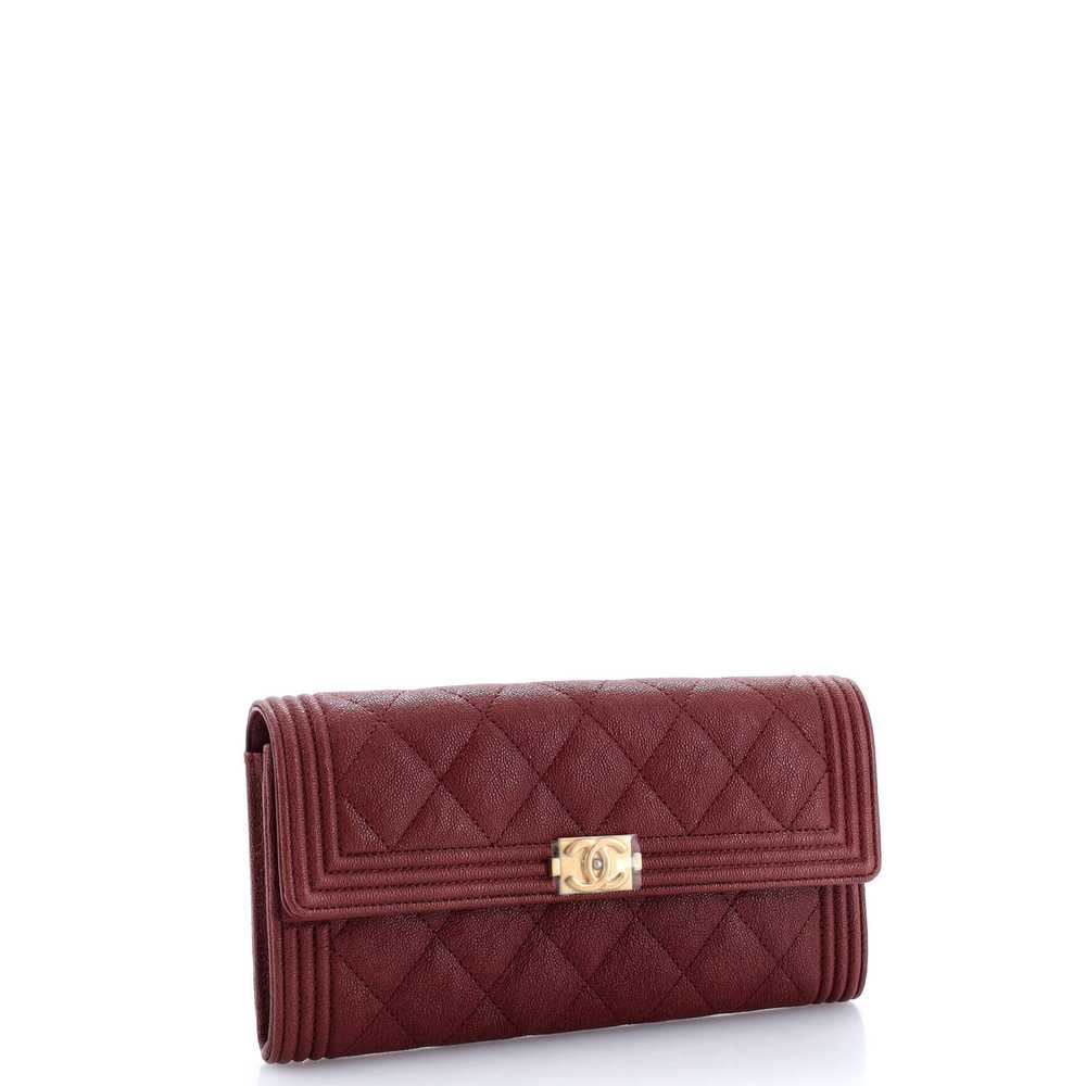 CHANEL Boy Flap Wallet Quilted Caviar Long - image 3