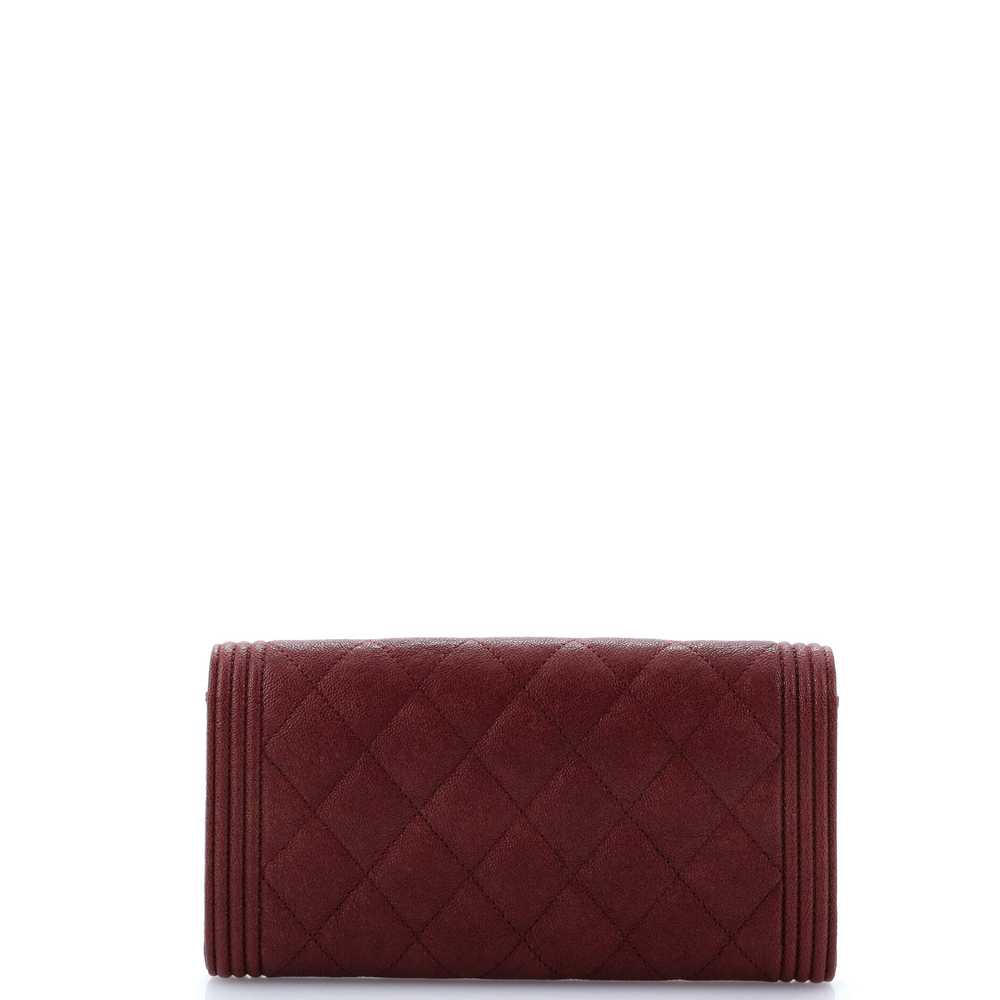 CHANEL Boy Flap Wallet Quilted Caviar Long - image 4