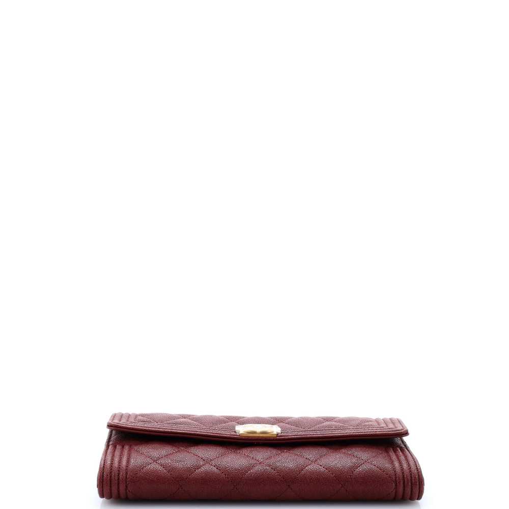 CHANEL Boy Flap Wallet Quilted Caviar Long - image 5