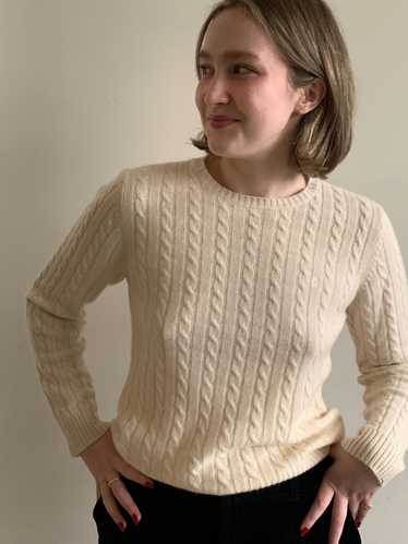 Cream cashmere vintage sweater