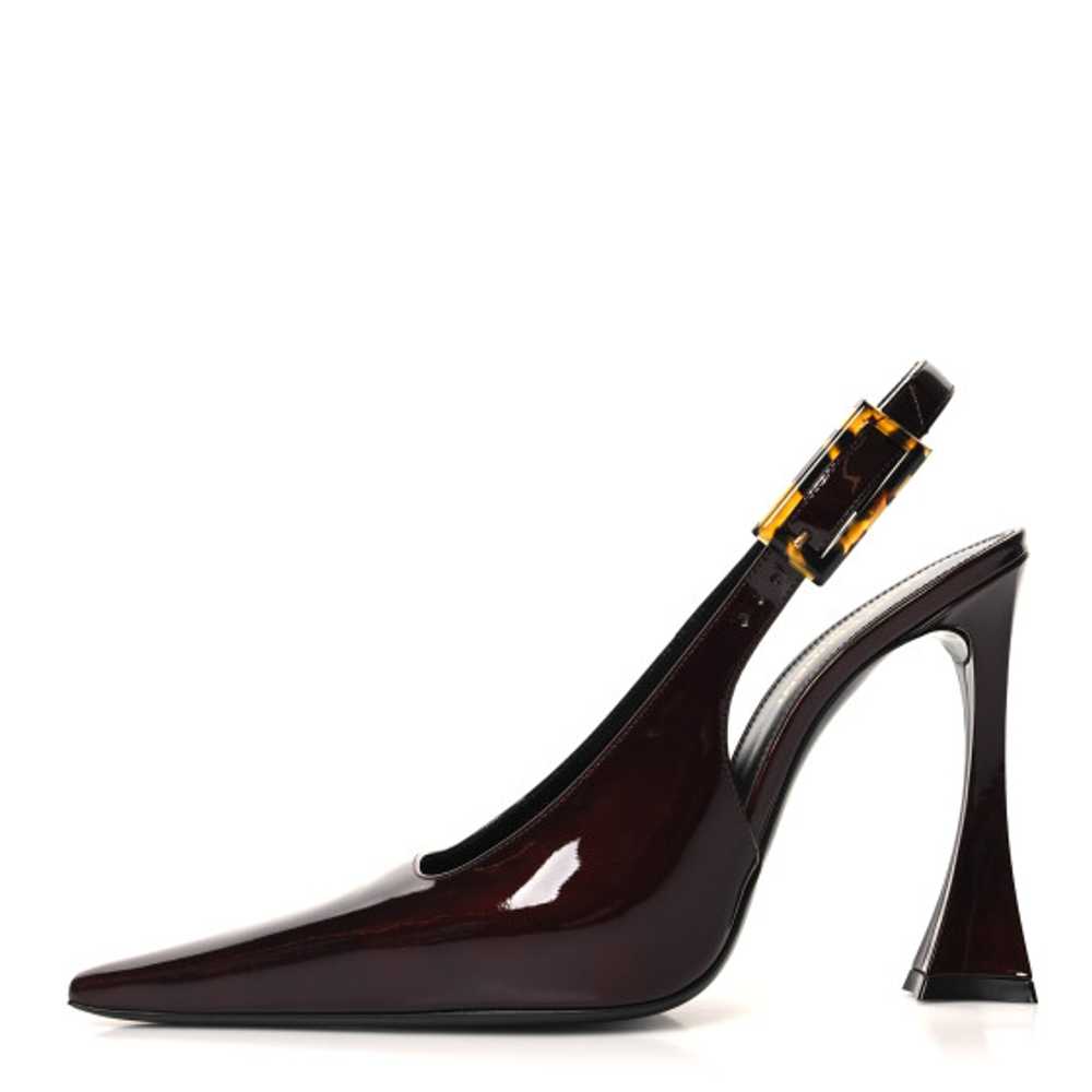 SAINT LAURENT Patent Calfskin Dune Slingback Pump… - image 1