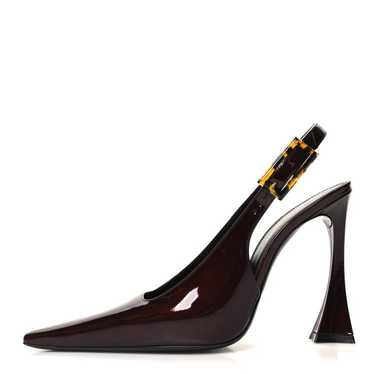 SAINT LAURENT Patent Calfskin Dune Slingback Pump… - image 1