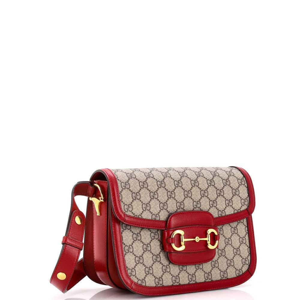 GUCCI Horsebit 1955 Shoulder Bag GG Coated Canvas… - image 2