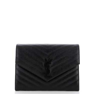 Saint Laurent Classic Monogram Envelope Wristlet … - image 1