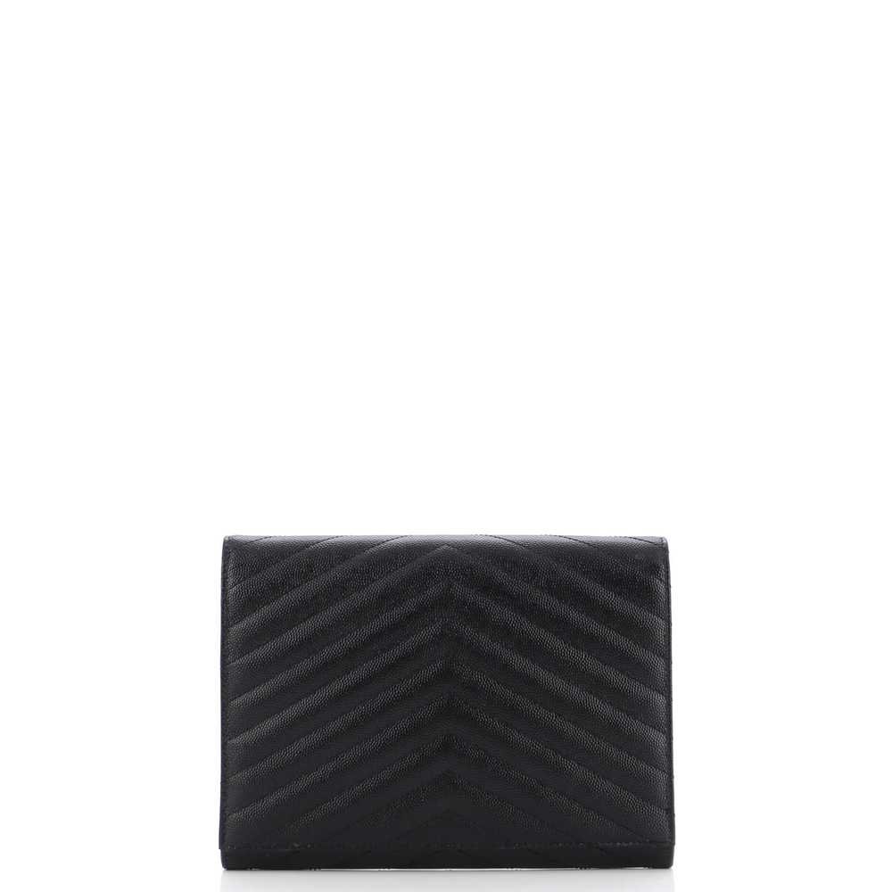 Saint Laurent Classic Monogram Envelope Wristlet … - image 3