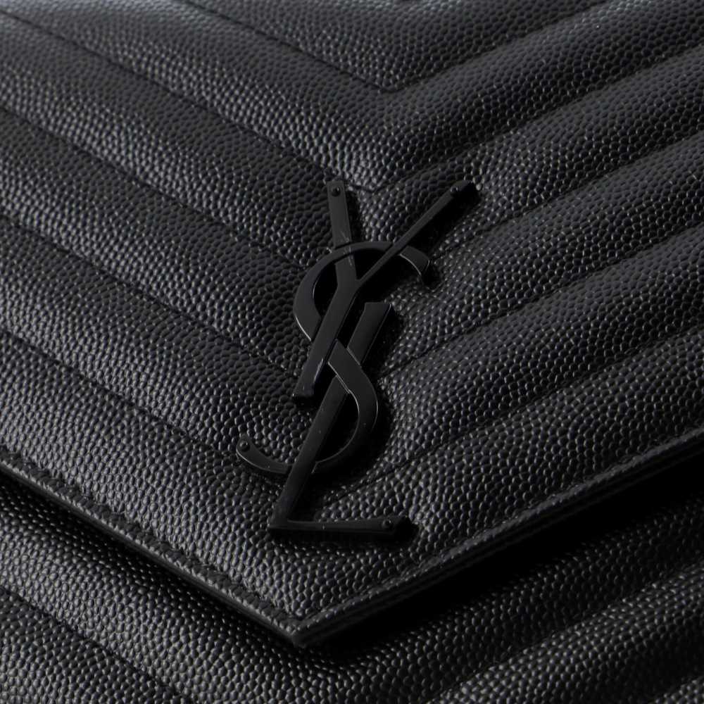 Saint Laurent Classic Monogram Envelope Wristlet … - image 6