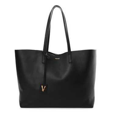 VERSACE Calfskin Virtus Tote Black