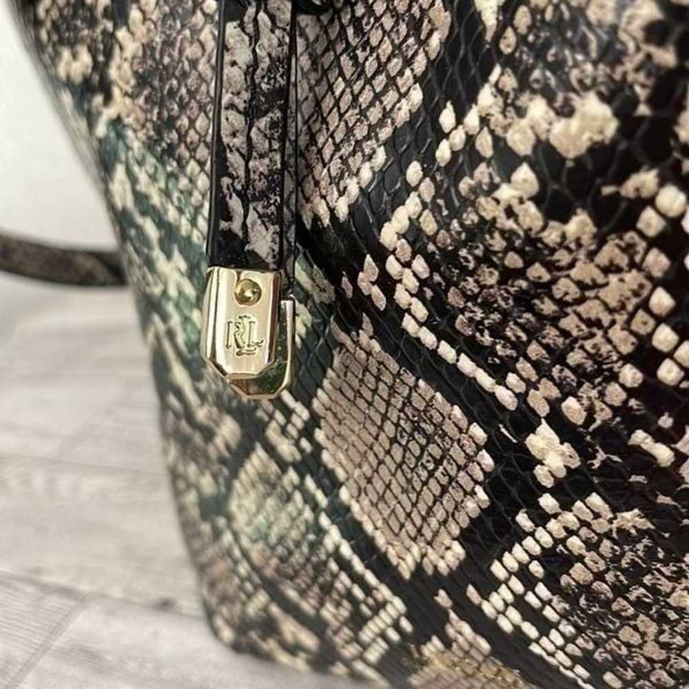 Lauren Ralph Lauren Leather Snake Print Mini Debb… - image 7