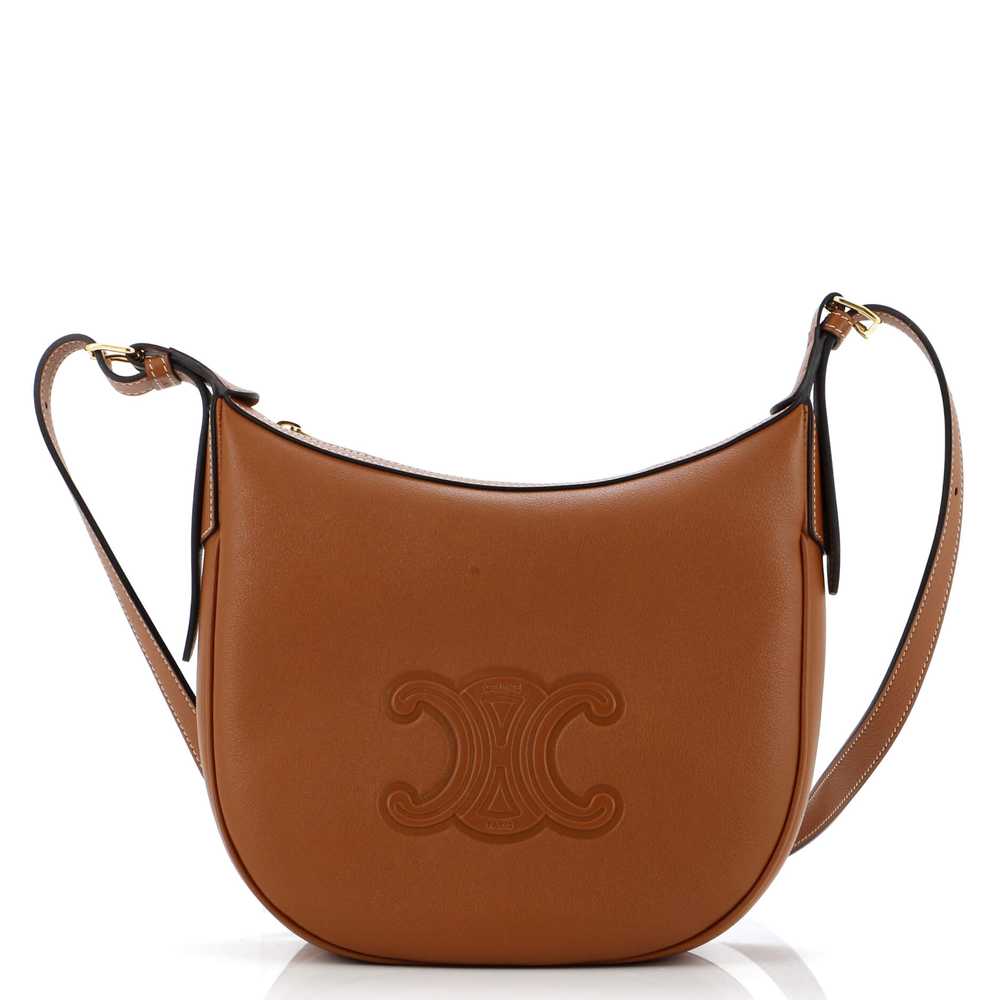 CELINE Heloise Shoulder Bag Triomphe Embossed Lea… - image 1