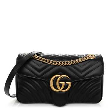 GUCCI Calfskin Matelasse Small GG Marmont Shoulder