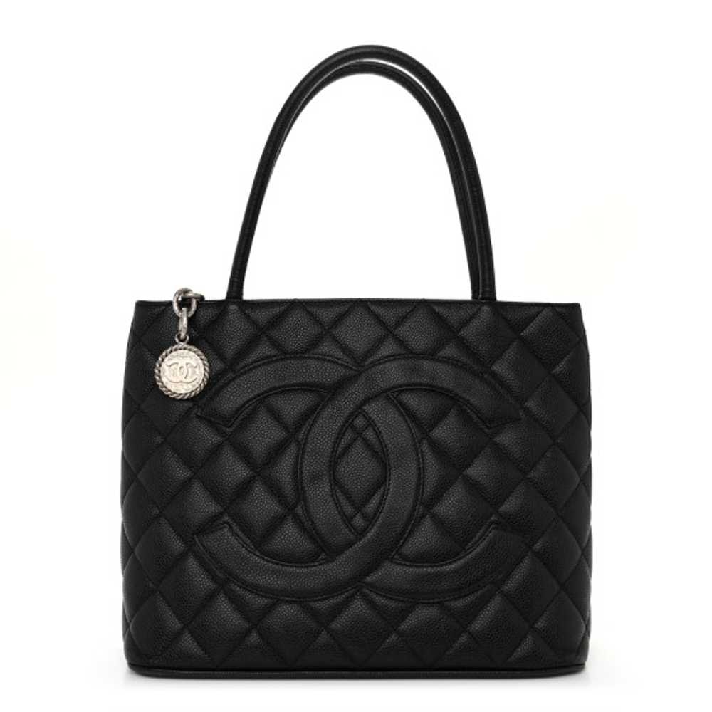 CHANEL Caviar Quilted Medallion Tote Black - image 1